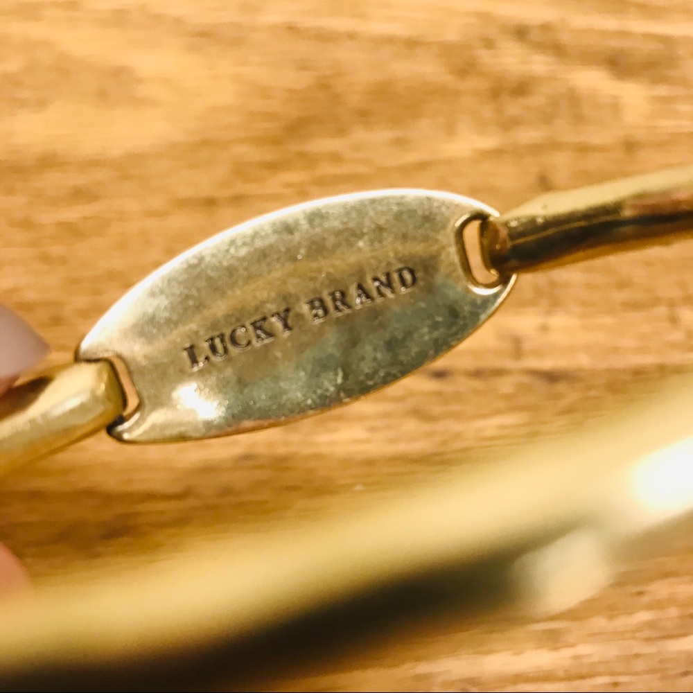 Lucky Brand Bracelet Brushed Brass w/ Sparkle - Picture 6 of 7